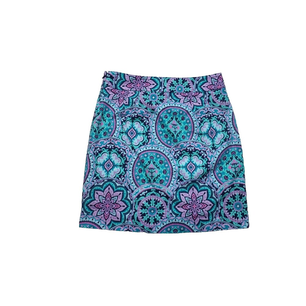 Talbots Womens Skort Skirt 6 Paisley Geometric Mandala Tennis Golf Active Boho